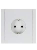 FORTE&PIANO Розетка 1-местная с заземлением без защитных шторок безвинтовое крепление 16А FP214 белый IEK FP-R11-16-1-K01