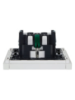 FORTE&PIANO Розетка 1-местная с заземлением без защитных шторок безвинтовое крепление 16А FP214 белый IEK FP-R11-16-1-K01