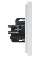 FORTE&PIANO Розетка 1-местная с заземлением без защитных шторок винтовое крепление 16А FP216 белый IEK FP-R11-16-K01