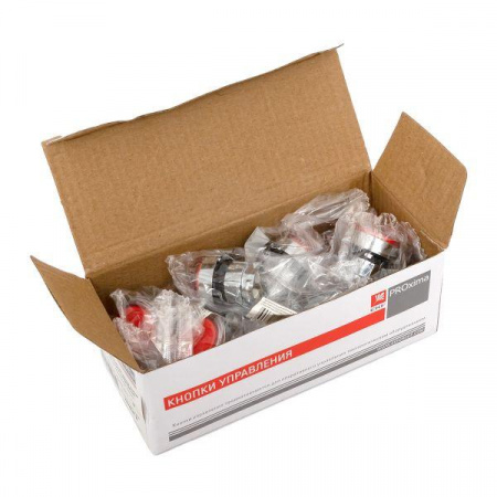 XB4BW-R Исполнительный механизм кнопки XB4 красный плоский возвратный без фиксации, с подсветкой EKF 