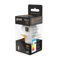 Лампа светодиодная LED 11 Вт 960 лм 3000К А60 груша теплый E27 AC 220В диммируемая Black Gauss GAUSS 102502111-D