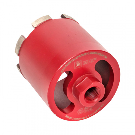 Коронка алмазная для дрелей (верхнее пылеудаление) DCH-82MHS M16 Professional EKF dch-82-mhs-m16