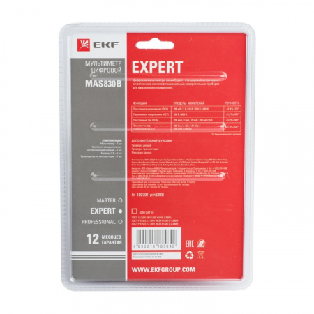 In-180701-pm830B Мультиметр цифровой MAS830B EKF Master 