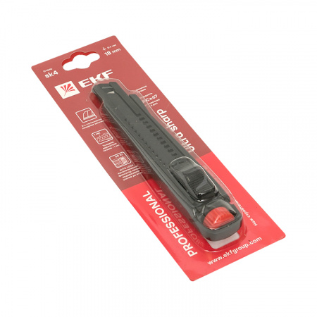 Нож строительно-монтажный 18 мм НСМ-80 Professional EKF ncm-80-pro