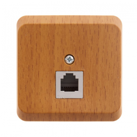 ЭТЮД Розетка телефонная наружная IP20 бук Systeme Electric TELA-001T