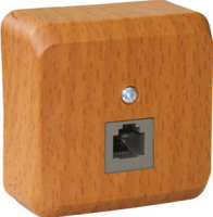 ЭТЮД Розетка телефонная наружная IP20 бук Systeme Electric TELA-001T