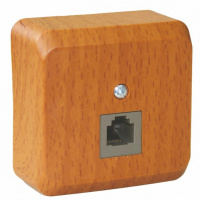 ЭТЮД Розетка телефонная наружная IP20 бук Systeme Electric TELA-001T