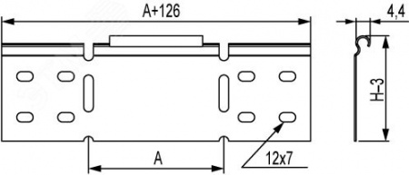 Редукция упрощенная 200мм Н50 цинк-ламельная DKC LR5200HDZL
