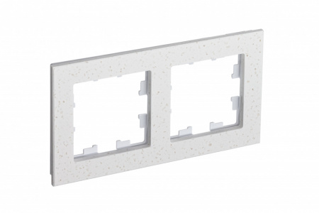 Рамка двухпостовая ATLASDESIGN NATURE, МРАМОР КРЕМ РОЯЛ Systeme Electric ATN343102