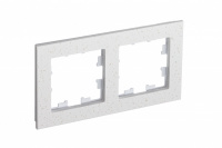 Рамка двухпостовая ATLASDESIGN NATURE, МРАМОР КРЕМ РОЯЛ Systeme Electric ATN343102