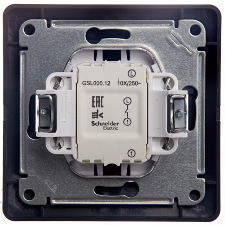 Выключатель одноклавишный, в сборе схема 1, баклажановый Systeme Electric GSL001112