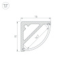 019327 Профиль SL-KANT-H15-2000 ANOD (ARL, Алюминий) Arlight 