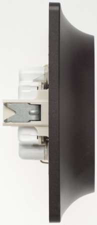 GLOSSA Розетка двойная с заземлением со шторками шоколад в сборе Systeme Electric GSL000826