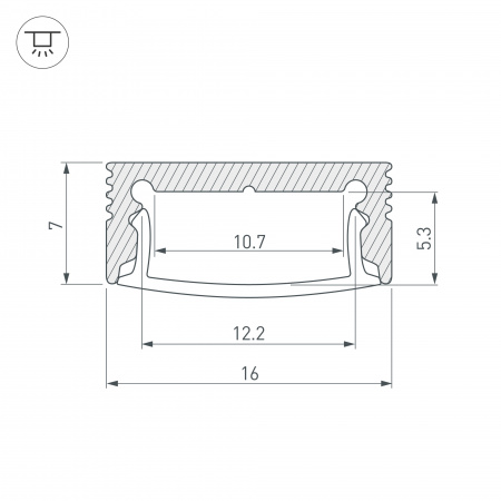 Профиль SL-SLIM-H7-2000 ANOD (ARL, Алюминий) Arlight 023716