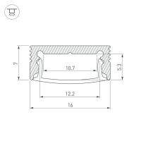 Профиль SL-SLIM-H7-2000 ANOD (ARL, Алюминий) Arlight 023716