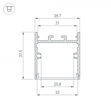 Экран SL-W7-2000 OPAL (ARL, Пластик) Arlight 019324