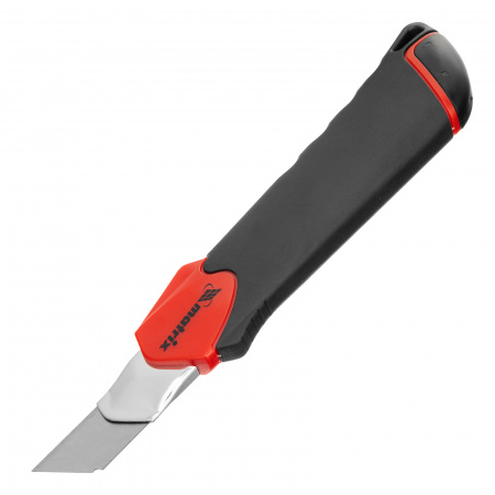 78936 Нож, 18 мм выдвиж. лезвие QUICK BLADE мет. направл., двойная фикс., эргоном. двухком.рук. Matrix 