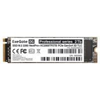 Накопитель SSD M.2 2280 2Tb ExeGate NextPro+, PCIeGen3х4, NVMe, 22х80mm, 3D TLC EX295282RUS
