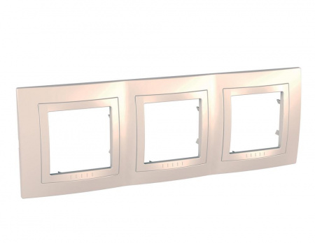 UNICA Рамка 3 поста бежевая Schneider Electric MGU2.006.25