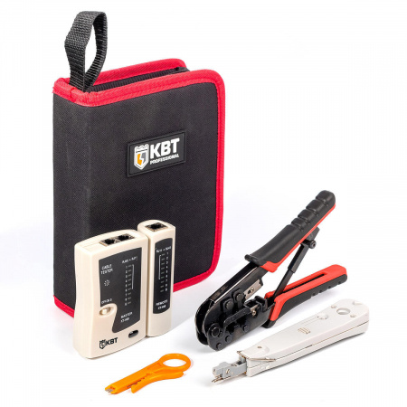 85935 Набор для работ с сетевым кабелем LAN-4 серия ПРОФИ КВТ 