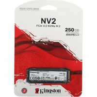 Накопитель SSD M.2 2280 250GB NV2, NVMe, 3D NAND TLC, 3000/1300 Мб/с Kingston SNV2S/250G 171367