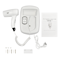 Фен для волос настенный Puff-1203B 1.2 кВт PUFF 1405.033   