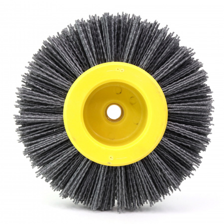 Щетка дисковая Д150х40хM14, ворс полимер абразив P80 по дереву для УПМ УШМ (болгарка) (6-012) ОСБОРН PLM.DB150M14P80