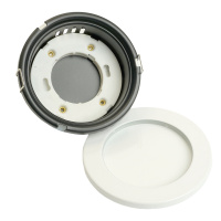 Светильник ДВО-15w GX53 без лампы белый IP44 FERON DL544 51229