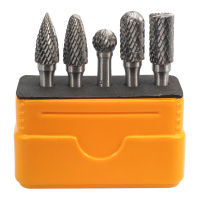 Набор бор-фрез твердосплавных 5шт HM S=6мм Mini-Box H-Tools 116004HT