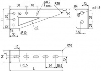 Консоль легкая основание 200 мм DKC BBL3020
