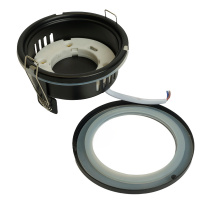 DL544 51230 Светильник ДВО-15w GX53 без лампы черный IP44 FERON 