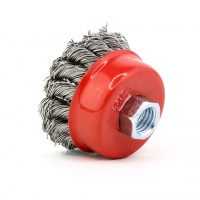 Щетка чашечная жгутовая Д65xM14, ворс нерж сталь 0.50 с (13-021) EuroBrush EB-ASS1