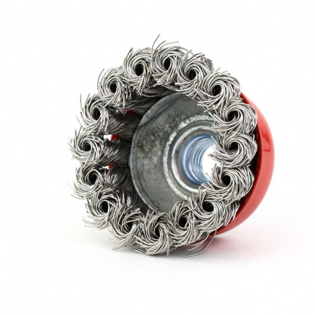 Щетка чашечная жгутовая Д65xM14, ворс нерж сталь 0.50 с (13-021) EuroBrush EB-ASS1