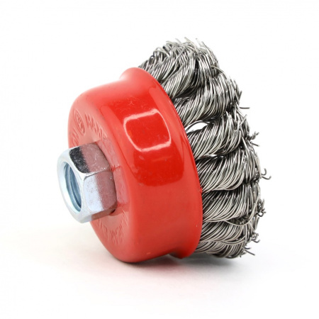 Щетка чашечная жгутовая Д65xM14, ворс нерж сталь 0.50 с (13-021) EuroBrush EB-ASS1