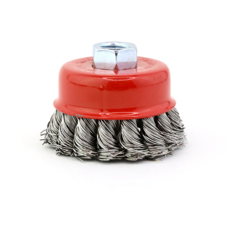 Щетка чашечная жгутовая Д65xM14, ворс нерж сталь 0.50 с (13-021) EuroBrush EB-ASS1