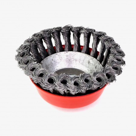 Щетка чашечная жгутовая Д125xM14, ворс сталь 0.50 по металлу (13-103) EuroBrush EB-AST5