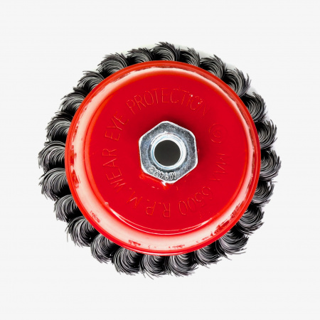 Щетка чашечная жгутовая Д125xM14, ворс сталь 0.50 по металлу (13-103) EuroBrush EB-AST5