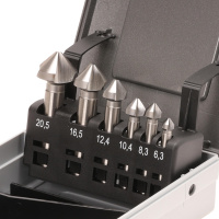 Набор зенковок 90° 6.3-20.5мм HSS-G 3z 6шт Bucovice Tools 741806