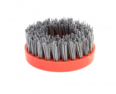 Щетка нейлоновая чашечная Д110xM14 P60 ворс полимер абразив по дереву на УПМ УШМ (6-003) ОСБОРН PLM.CUP110M14P60