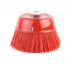 Щетка чашечная нейлоновая Д125xM14, ворс полимер-абразив P80 по дереву на УПМ УШМ (болгарка) (9-001) ОСБОРН FW-RAS5