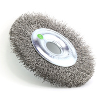 Щетка дисковая Д125х20х22.2. ворс гофр нерж сталь 0.30 (13-095) EuroBrush EB-MCST4