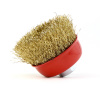 Щетка чашечная Д65xM14, ворс гофр латунир-я сталь 0.30 по металлу (13-025) EuroBrush EB-IBS1