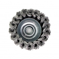 Щетка чашечная жгутовая Д75xM14, ворс сталь 0.50 по металлу (13-100) EuroBrush EB-AST2