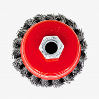 Щетка чашечная жгутовая Д75xM14, ворс сталь 0.50 по металлу (13-100) EuroBrush EB-AST2