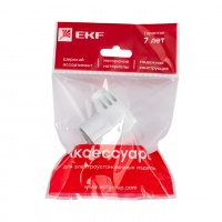 Вилка угловая усиленная с заземлением белая 16А 250В Proxima EKF AVY16-10-r