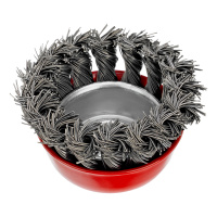 Щетка для УШМ, 65 мм, М14, Чашка, крученая проволока 0.5 мм Matrix 74620