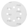 73802 Круг абразивный на ворсовой подложке под 'липучку', перфорированный, P 40, 125 мм, 5 шт. Matrix 