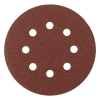 Круг абразивный на ворсовой подложке под липучку, перфорированный, P 100, 125 мм, 5 шт. Matrix 73805