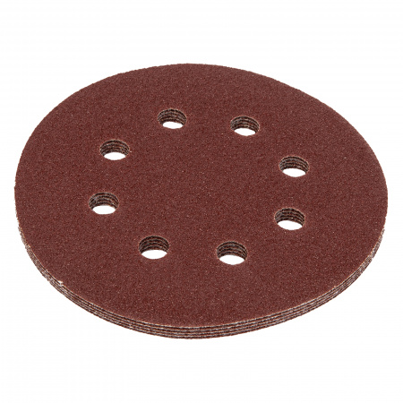 73803 Круг абразивный на ворсовой подложке под липучку, перфорированный, P 60, 125 мм, 5 шт. Matrix 