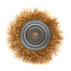 Щетка для дрели, 75 мм, чашка со шпилькой, латунированная витая проволока Matrix 74478